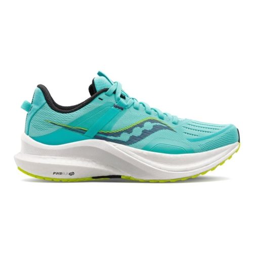 Saucony Women's Tempus - BlackToe Running#colour_cool-mint-acid