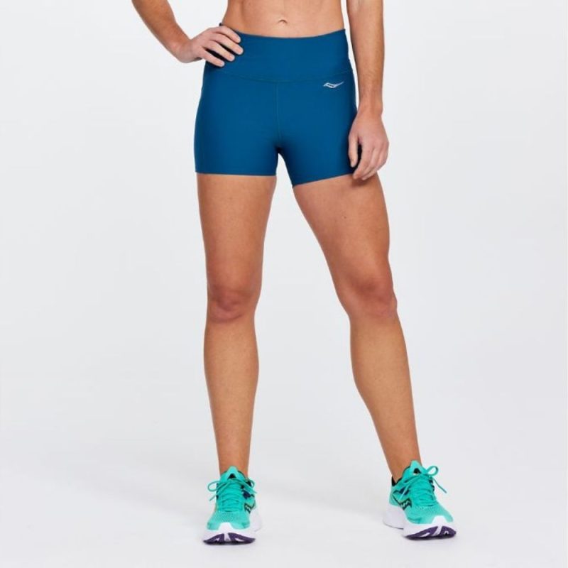 Saucony Women's Fortify 3" Hot Short Women's Shorts - BlackToe Running#colour_night-shade