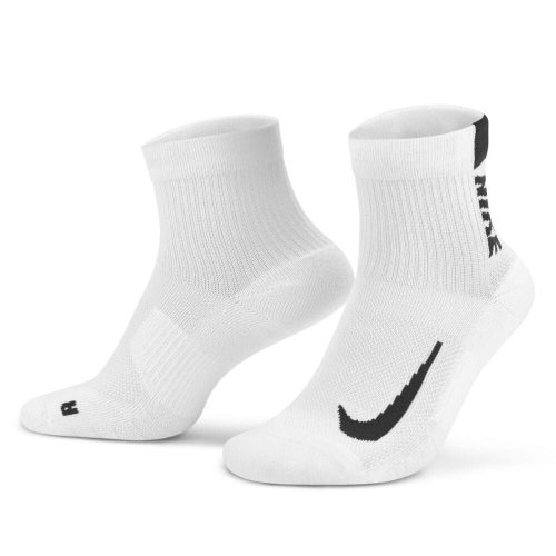 Nike Multiplier Running Ankle Socks - BlackToe Running#colour_white