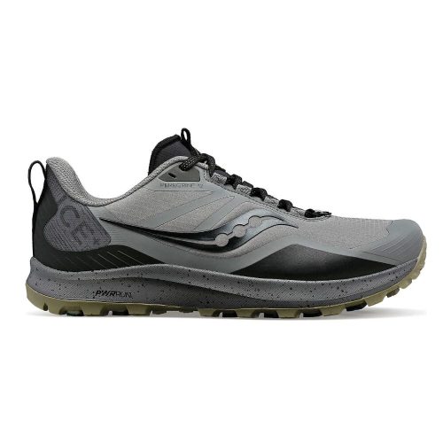 Saucony Men's Peregrine ICE+ 3 Men's Shoes - BlackToe Running#colour_gravel-black