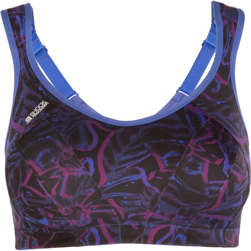 Shock Absorber Multi Sports Sports Bra - BlackToe Running#colour_dark-floral