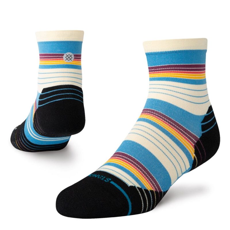 Stance Ralph Quarter Socks - BlackToe Running#colour_blue