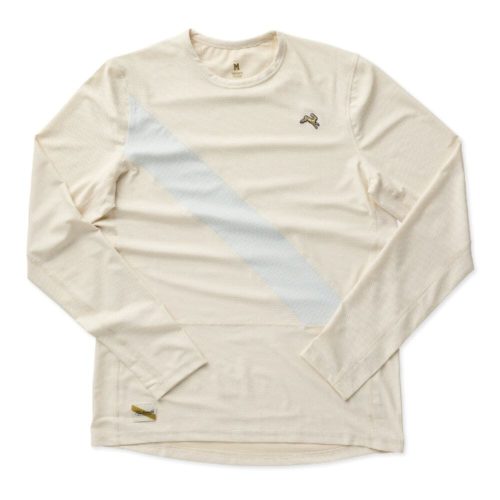 Tracksmith Men's Van Cortlandt Long Sleeve Men's Tops - BlackToe Running#colour_birch-sky-grey