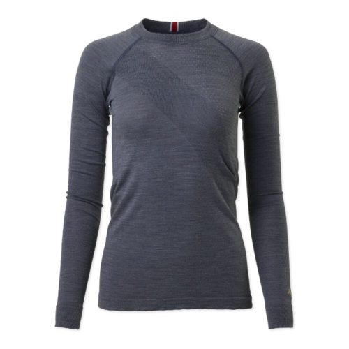 Tracksmith Women's Brighton Base Layer Women's Tops - BlackToe Running#colour_stone-grey