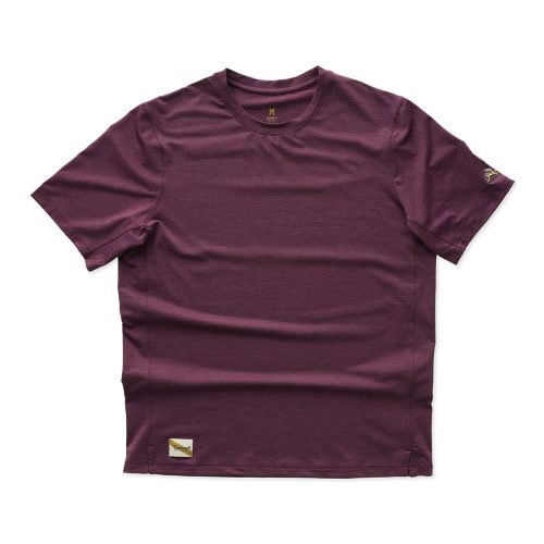 Tracksmith Men's Session Tee Men's Tops - BlackToe Running#colour_aubergine