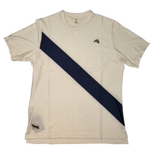 Tracksmith Men's Van Cortlandt Tee - BlackToe Running#colour_ivory-navy