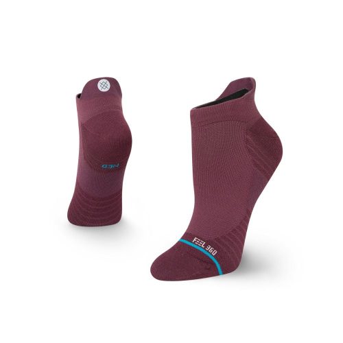 Stance Women's - Berry - Tab - BlackToe Running#colour_maroon