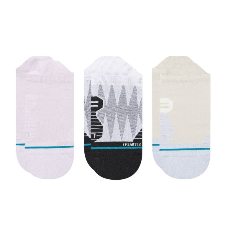 Stance Women's Run - Rotation - Tab 3 Pack - BlackToe Running#colour_pink-black-white-beige