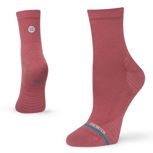 Stance Women's Run - Rouge - Quarter - BlackToe Running#colour_rebel-rose