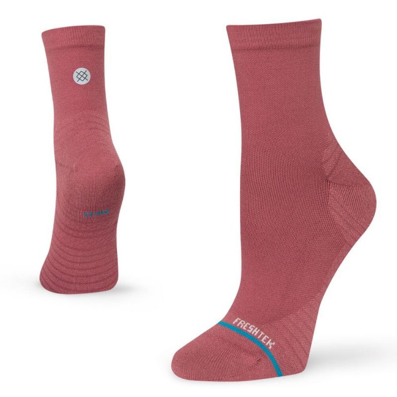 Stance Women's Run - Rouge - Quarter - BlackToe Running#colour_rebel-rose