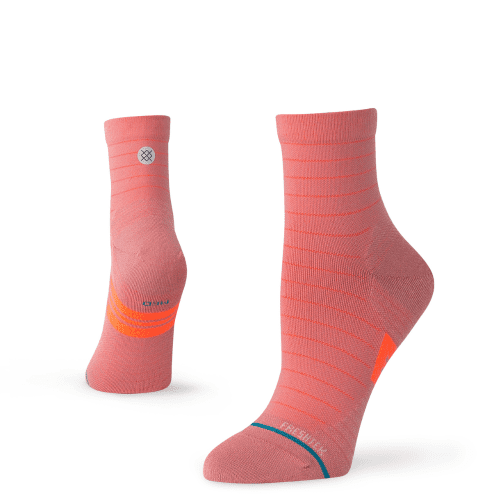 Stance Women's - Amari Quarter Socks - BlackToe Running#colour_dusty-rose-dusty-rose-W318C23AMA