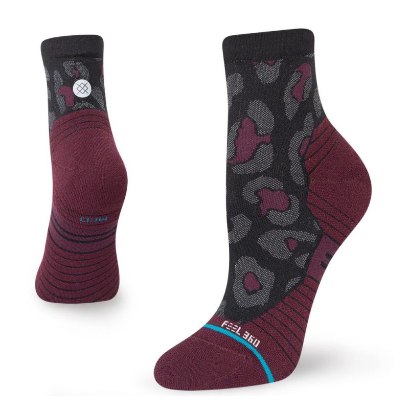 Stance Women's Run - Cheatz - QTR - BlackToe Running#colour_black