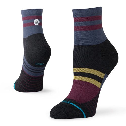 Stance Women's Run So Sporty Light Quarter Socks - BlackToe Running#colour_black