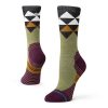 Stance Women's Run Quadrilateral Light Wool Crew Socks - BlackToe Running#colour_black