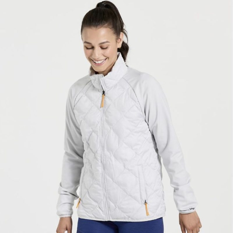 Saucony Women's Boulder Oysterpuff Jacket - BlackToe Running#colour_crystal