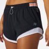 New Balance Women's Q Speed Fuel Short Women's Shorts - BlackToe Running#colour_black-white