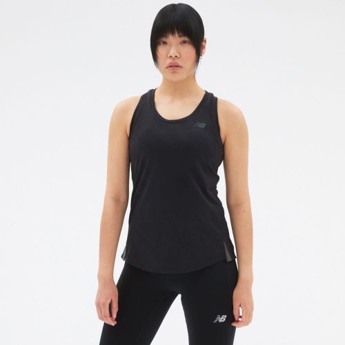 New Balance Women's Q Speed Jacquard ICEx Tank Women's Tops - BlackToe Running#colour_black