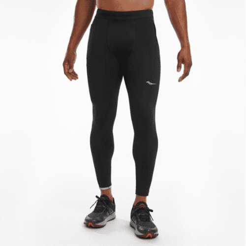 Saucony Men's Bell Lap Tight Men's Bottoms - BlackToe Running - Small