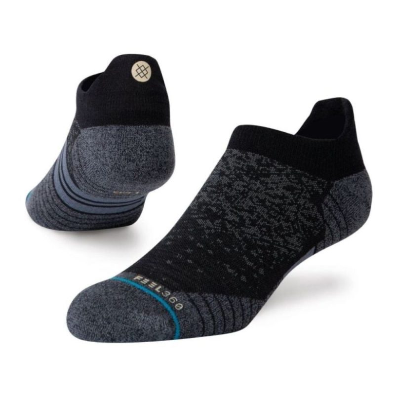 Stance Run Wool Tab St Socks - BlackToe Running#colour_black