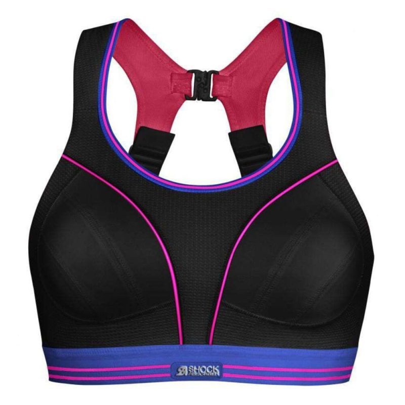 Shock Absorber Ultimate Run Bra Sports Bra - BlackToe Running#colour_black-blue