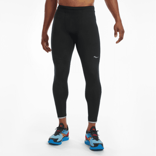 Saucony Men's Solstice 2.0 Tight Men's Bottoms - BlackToe Running - Small