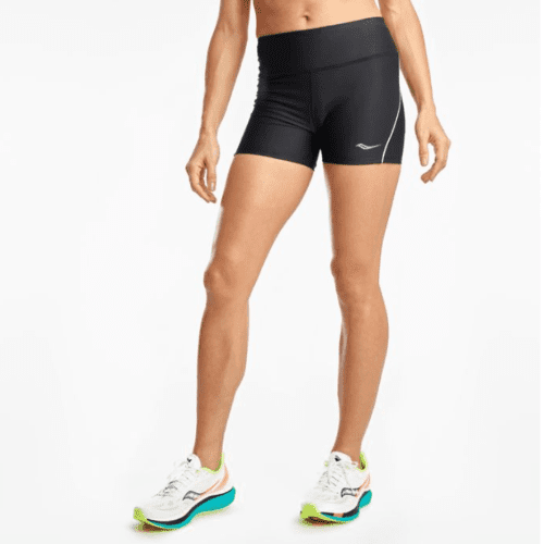 Saucony Women's Fortify 3" Hot Short Women's Shorts - BlackToe Running - Black