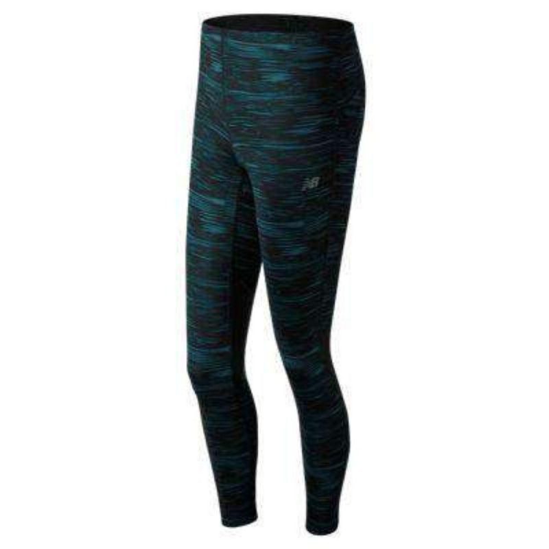 New Balance Women's Impact Print Tight Women's Tights - BlackToe Running - XS#colour_black-teal