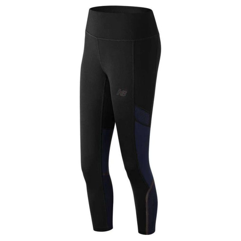 New Balance Women's Q Speed Crop Women's Tights - BlackToe Running#colour_black-pigment