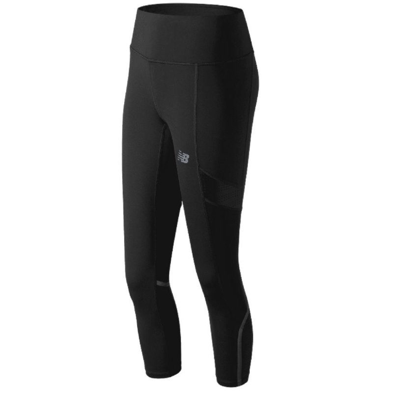 New Balance Women's Q Speed Crop Women's Tights - BlackToe Running#colour_black