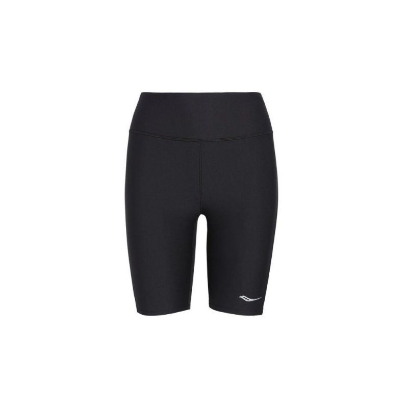 Saucony Women's Fortify 8" Biker Short Women's Shorts - BlackToe Running#colour_black