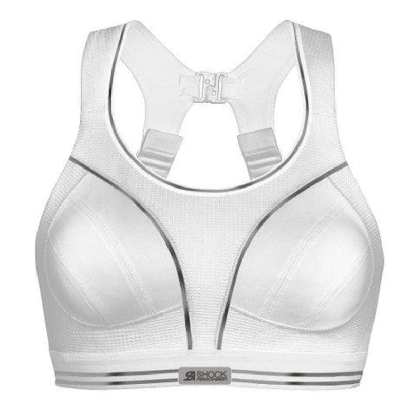 Shock Absorber Ultimate Run Bra Sports Bra - BlackToe Running#colour_white-silver