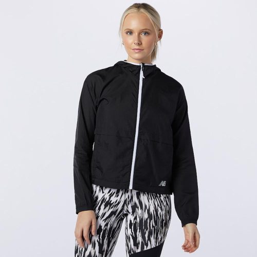 New Balance Women's Impact Light Pack Jacket Women's Tops - BlackToe Running - XS#colour_black