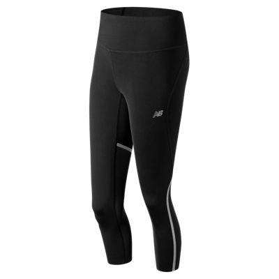 New Balance Women's Sprint Crop Women's Tights - BlackToe Running#colour_black